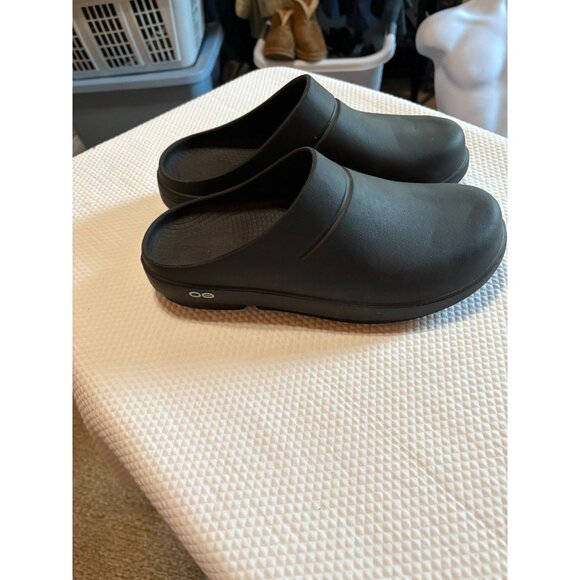 OOFOS OOcloog Black Recovery Comfort Clogs Slip On Unisex Sz.M8/W10 Lounging - Picture 4 of 6